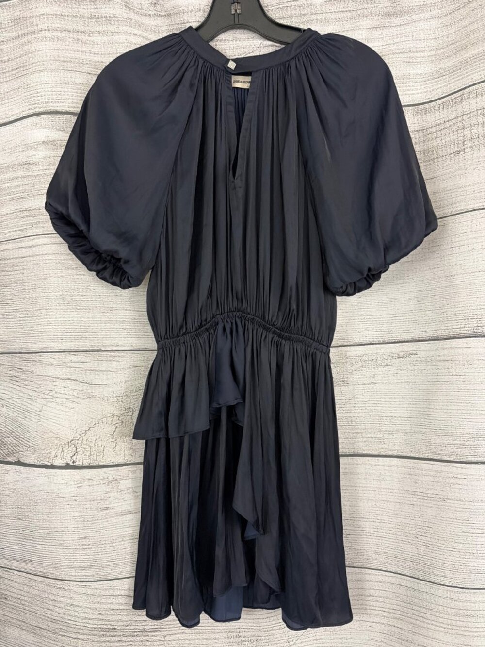 Zadig & Voltaire Romina Satin Navy Mini Dress Size XS
